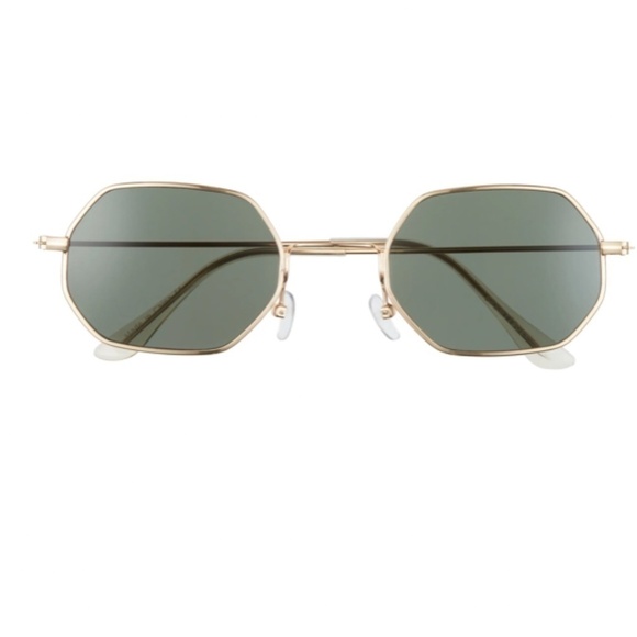 bp Accessories - Bp Octagonal Black and Gold Sunglasses